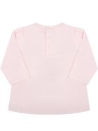 Givenchy Pink T-shirt For Baby Girl With Logo Givenchy Pink T-shirt For Baby Girl With Logo - Pink