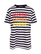 Alessandro Enriquez 'amore! Amore! Amore!' Cotton T-shirt Alessandro Enriquez 'amore! Amore! Amore!' Cotton T-shirt - Black Stripes