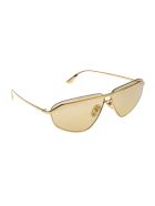Woman Golden Bridge Navigator Sunglasses Balenciaga Woman Golden Bridge Navigator Sunglasses - Gold