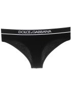 Dolce & Gabbana Ribbed Cotton Briefs With Logo Dolce & Gabbana Ribbed Cotton Briefs With Logo - Black