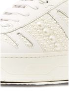 Jimmy Choo Hawaii Sneakers In White Leather With Pearls Jimmy Choo Hawaii Sneakers In White Leather With Pearls - White