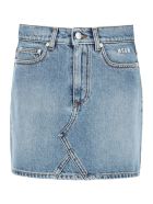 Denim Mini Skirt With Logo MSGM Denim Mini Skirt With Logo