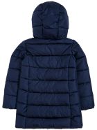 Save the Duck Ecological Blue Nylon Down Jacket With Logo Save the Duck Ecological Blue Nylon Down Jacket With Logo - Blu