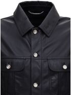 Dolce & Gabbana Black Leather Jacket Dolce & Gabbana Black Leather Jacket - Black