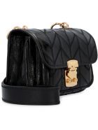 Miu Miu Quilted Leather Shoulder Bag Miu Miu Quilted Leather Shoulder Bag - black