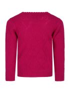 Gucci Fuchsia Sweater For Girl With Double Gg Gucci Fuchsia Sweater For Girl With Double Gg - Fuchsia