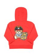 Moschino Red Sweatshirt For Babyboy With Logo Moschino Red Sweatshirt For Babyboy With Logo - Poppy Red
