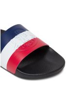 Rubber Slide Sandals With Logo Moncler Rubber Slide Sandals With Logo - Nero