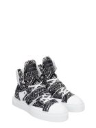 Gienchi Hypnos Sneakers In Black Leather And Fabric Gienchi Hypnos Sneakers In Black Leather And Fabric - black