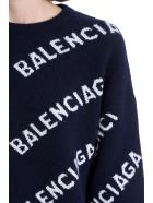 Balenciaga Knitwear In Blue Wool Balenciaga Knitwear In Blue Wool - blue