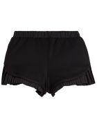 Moncler Pleated Cotton Blend Shorts Moncler Pleated Cotton Blend Shorts - Black