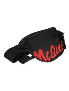 Logo Print Belt Bag Alexander McQueen Logo Print Belt Bag - Blacklustred