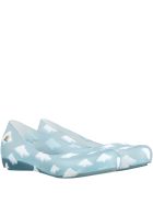 Melissa Light Blue Ballerina Flats For Girl With Clouds Melissa Light Blue Ballerina Flats For Girl With Clouds - Light Blue