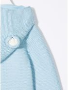 Stella McCartney Kids Light Blue Knitted Hooded Cardigan With Ears Detail Stella McCartney Kids Light Blue Knitted Hooded Cardigan With Ears Detail - Light blue