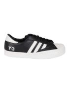 Y-3 Black And White Leather Yohji Star Sneakers Y-3 Black And White Leather Yohji Star Sneakers - Nero e Bianco