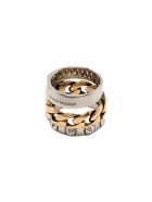 Alexander McQueen Punk Gold And Silver Colored Brass Ring Alexander McQueen Punk Gold And Silver Colored Brass Ring - Metallic