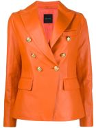 Tagliatore Orange Lamb Skin Double-breasted Blazer Tagliatore Orange Lamb Skin Double-breasted Blazer - Arancio