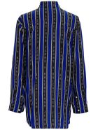 Balenciaga Striped Viscose L / S Large Shirt Balenciaga Striped Viscose L / S Large Shirt - Black