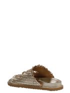 Coral Blue Jewel Buckle Sandals Coral Blue Jewel Buckle Sandals - Metallic