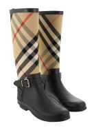 Burberry Simeon - Tartan Rain Boots Burberry Simeon - Tartan Rain Boots - Black/archive Beige