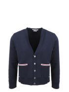 Thom Browne Milano Stitch Cardigan Thom Browne Milano Stitch Cardigan - Blue