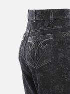 Chloé Stretch Cotton Shorts With East-west Embroidery Chloé Stretch Cotton Shorts With East-west Embroidery - Grey