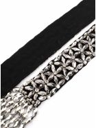 Isabel Marant Silk Blend Scarf With Crystal Decoration Isabel Marant Silk Blend Scarf With Crystal Decoration - Black