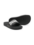 Black D2kids Boxer Logo Slippers Dsquared2 Black D2kids Boxer Logo Slippers