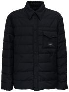 Dolce & Gabbana Black Quilted Nylon Jacket With Logo Dolce & Gabbana Black Quilted Nylon Jacket With Logo - Black