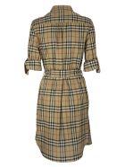 Burberry Giovanna - Stretch Cotton Chemise Dress With Vintage Check Pattern And Belt Burberry Giovanna - Stretch Cotton Chemise Dress With Vintage Check Pattern And Belt - Archive Beige