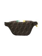Fendi Ff Striped Belt Bag With Logo Fendi Ff Striped Belt Bag With Logo - Marrone