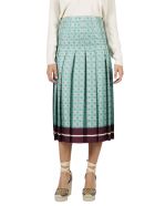 Gucci Silk Skirt With Gg Print Gucci Silk Skirt With Gg Print