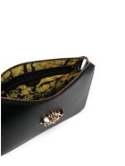 Versace Black Leather Handbag With Golden Metal Medusa Detail Versace Black Leather Handbag With Golden Metal Medusa Detail - Black