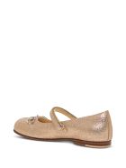 Gucci Glitter Flat Shoes With Horsebit Detail Gucci Glitter Flat Shoes With Horsebit Detail - Metallic