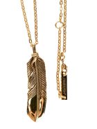 Ambush Feather Charm Necklace AMBUSH Feather Charm Necklace - GOLD