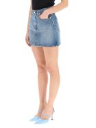 Denim Mini Skirt With Logo MSGM Denim Mini Skirt With Logo