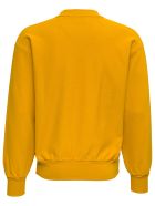 Aries Mustard Colored Jersey Sweatshirt With Logo Print Aries Mustard Colored Jersey Sweatshirt With Logo Print - Yellow
