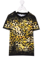Black Kids T-shirt With Animalier Print Givenchy Black Kids T-shirt With Animalier Print