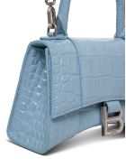 Balenciaga Hourglass Crossbody Bag In Light Blue Crocodile Printed Leather Balenciaga Hourglass Crossbody Bag In Light Blue Crocodile Printed Leather - Light blue
