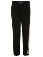 Burberry Side Check Print Track Pants Burberry Side Check Print Track Pants - Black/Archive Beige