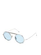 Thom Browne Cooper Tbs111 Sunglasses Thom Browne Cooper Tbs111 Sunglasses - SILVER LIGHT BLUE (Silver)
