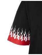 Black "double Flames" Man T-shirt Vision of Super Black "double Flames" Man T-shirt - Black