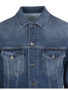 Logo Print Buttoned Denim Jacket Givenchy Logo Print Buttoned Denim Jacket