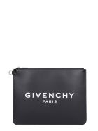 Givenchy Large Zipped Clutch In Black Leather Givenchy Large Zipped Clutch In Black Leather - black