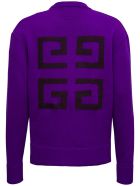 Givenchy Purple Merino Wool Sweater With Logo Givenchy Purple Merino Wool Sweater With Logo - Violet