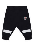 Moncler Blue Sweatpants For Baby Kids With Iconic Patch Moncler Blue Sweatpants For Baby Kids With Iconic Patch - Blue