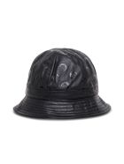 Marine Serre Moon Bucket Hat In Black Leather Marine Serre Moon Bucket Hat In Black Leather - Black