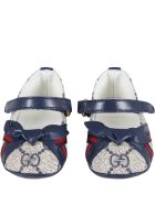 Gucci Beige Ballet-flats For Baby Girl With Logo Gucci Beige Ballet-flats For Baby Girl With Logo - Blue