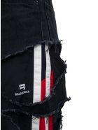 Balenciaga Slashed Loose Organic Denim Trousers Balenciaga Slashed Loose Organic Denim Trousers - Black