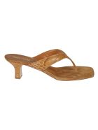 Paris Texas Logo Sole Detail Thong Mules Paris Texas Logo Sole Detail Thong Mules - Brown